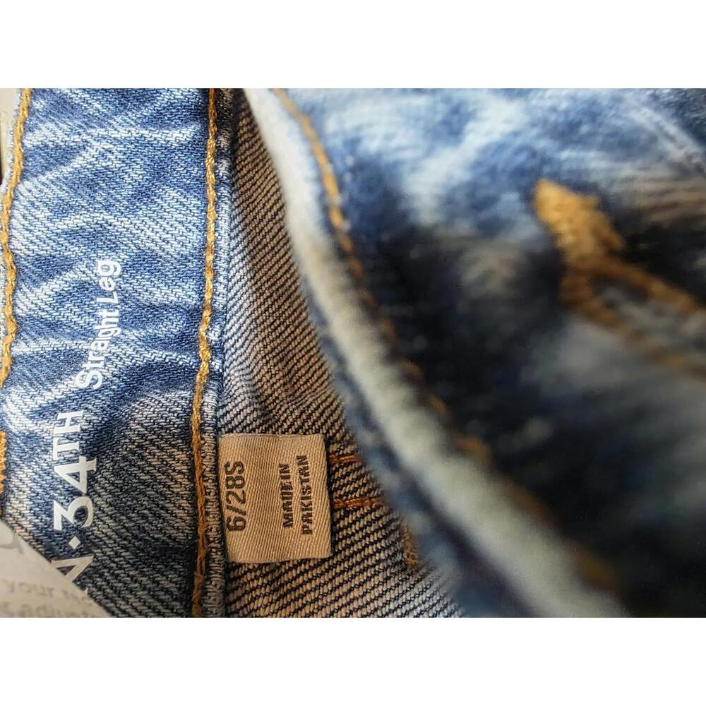 On 34th Women's High Rise Straight-Leg Jeans, - Medium Blue 6 - Picture 2 of 5